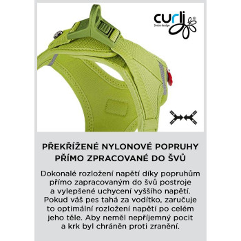 CURLI Postroj pre psov so sponou Air-Mesh Olive 2XS, 2-4 kg