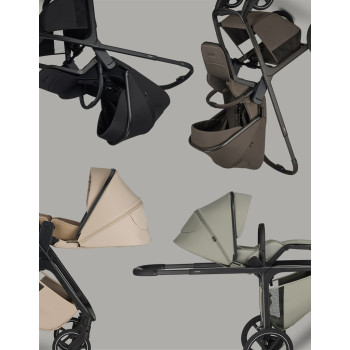 EASYWALKER Kočík kombinovaný Zoey Chestnut Brown + CBX By CYBEX Aton B2 i-Size + základňa