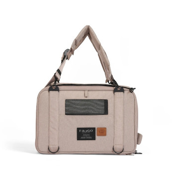 FIKAGO Nosič cestovný pre psy a mačky Truffle Plus Sandy Beige