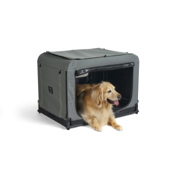 FIKAGO Skladacia kennel prepravka Queen L Green