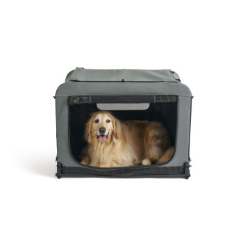 FIKAGO Skladacia kennel prepravka Queen L Grey