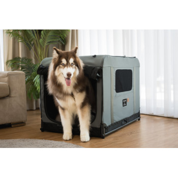 FIKAGO Skladacia kennel prepravka Queen L Grey