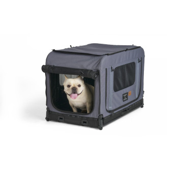 FIKAGO Skladacia kennel prepravka Queen M Grey