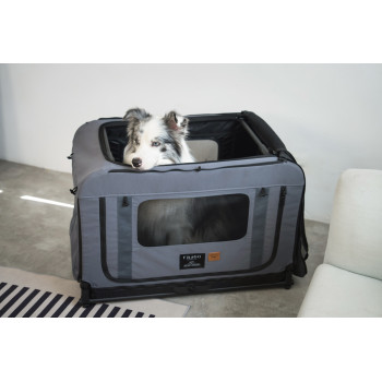 FIKAGO Skladacia kennel prepravka Queen M Grey