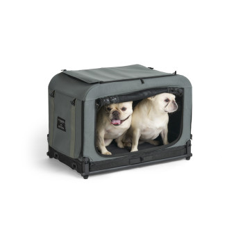 FIKAGO Skladacia kennel prepravka Queen S Grey