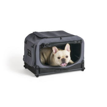 FIKAGO Skladacia kennel prepravka Queen XS Grey