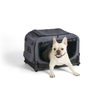 FIKAGO Skladacia kennel prepravka Queen XS Grey