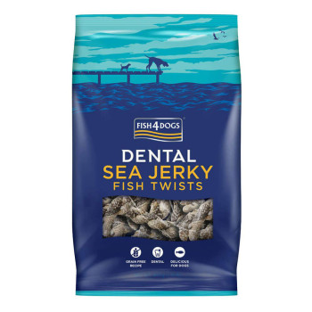 FISH4DOGS Maškrty pre psov DENTAK SEA morská ryba - závitky 500g