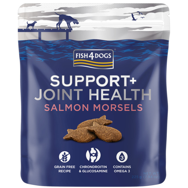 FISH4DOGS Maškrty pre psov SUPPORT+ zdravia kĺbov s losos 225 g