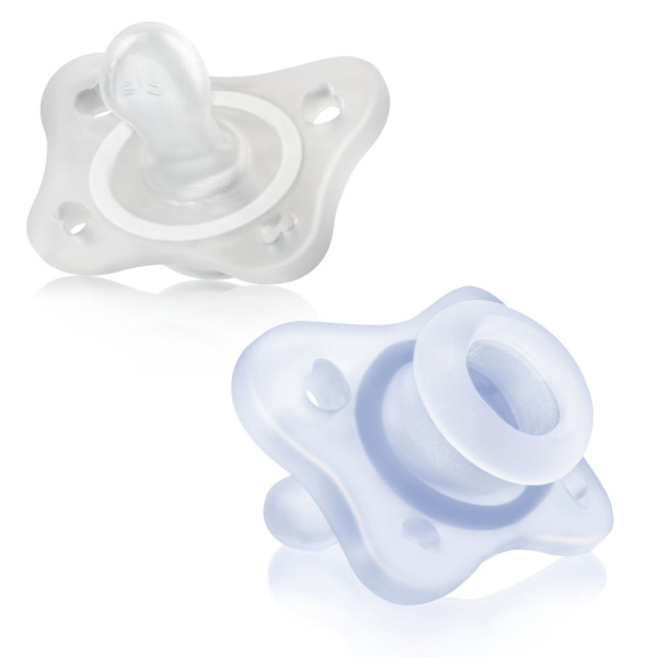 CHICCO Cumlík Physioforma® Mini Soft celosilikónový 0-2m chlapec 2 ks