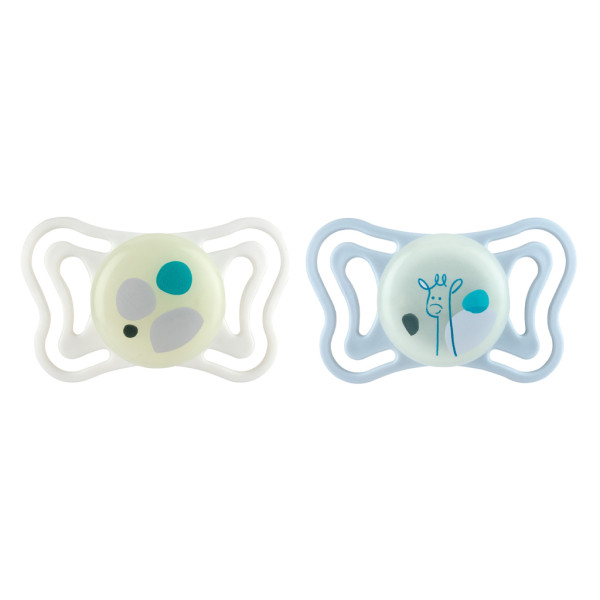 CHICCO Cumlíky Physioforma Light silikónové ortodontické neutral 2-6m, 2 ks