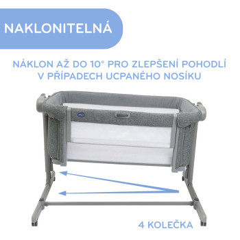 CHICCO Postieľka Next2Me Magic Evo - Desert Taupe