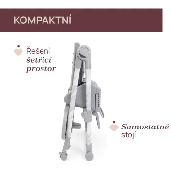 CHICCO Stolička jedálenská Polly Armonia - Carrara