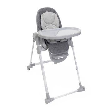 CHICCO Stolička jedálenská Polly Armonia - Carrara + Hrazdička Rainbow