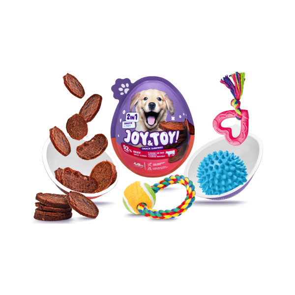 JOY&TOY! Vajíčko pre psov s prekvapením Beef Coins - hovädzie mäsko