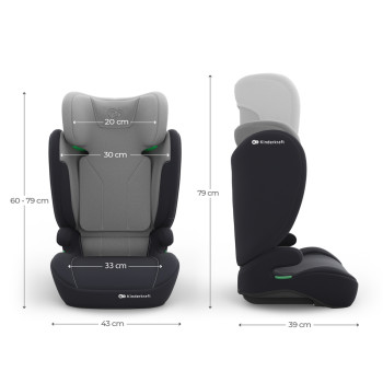 KINDERKRAFT Autosedačka i-Spark 2 Plus i-Size (100-150 cm) Grey