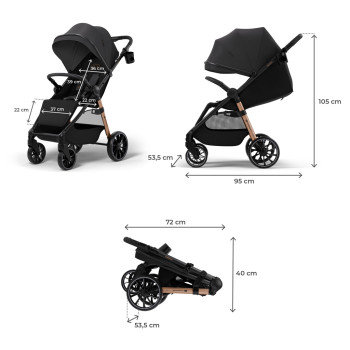KINDERKRAFT Kočík športový Grande 2 Midnight Black