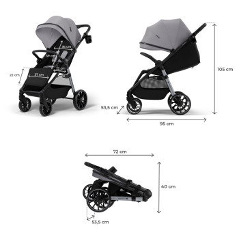 KINDERKRAFT Kočík športový Grande 2 Moonlight Grey