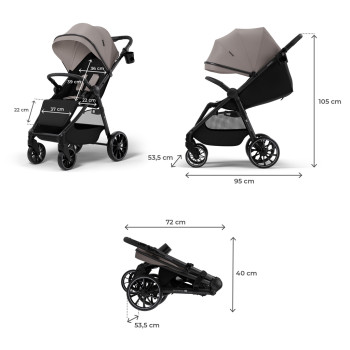 KINDERKRAFT Kočík športový Grande 2 Sand Beige