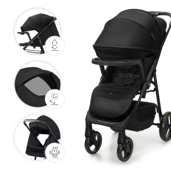 KINDERKRAFT Kočík športový Trig 3 Tray Onyx Black