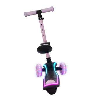 KINDERKRAFT Kolobežka a odrážadlo 2v1 Raket Up Pink