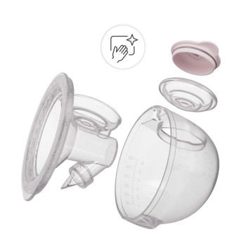 KINDERKRAFT Odsávačka materského mlieka Double Hands-free Gentle Flow Pink