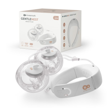 KINDERKRAFT Odsávačka materského mlieka s funkciou ohrevu krku Double Hands-free Gentleneste