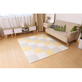 KINDERKRAFT Podložka penová puzzle Luno 150 x 180 cm Yellow, 30 ks