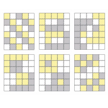 KINDERKRAFT Podložka penová puzzle Luno 150 x 180 cm Yellow, 30 ks
