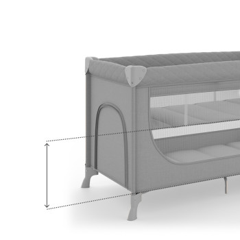 KINDERKRAFT Postieľka cestovná Leody Up Grey