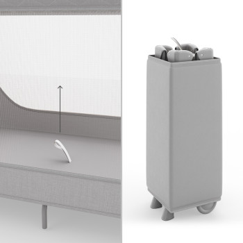 KINDERKRAFT Postieľka cestovná Leody Up Grey