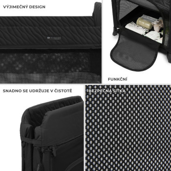 KINDERKRAFT SELECT Postieľka cestovná Moon Dream Black