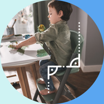 KINDERKRAFT SELECT Set jedálenská stolička Livy Oak + lehátko Calmee, Premium