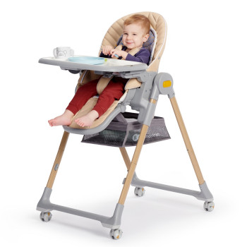 KINDERKRAFT SELECT Stolička jedálenská Lastree Grey, Premium