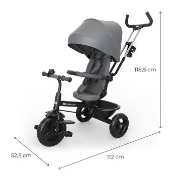 KINDERKRAFT Trojkolka Aston 2 Plus Grey, 9m+