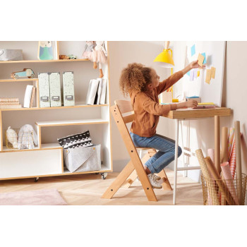 KINDERKRAFT Stolička jedálenská Enock s polstrovaním White wooden, Premium