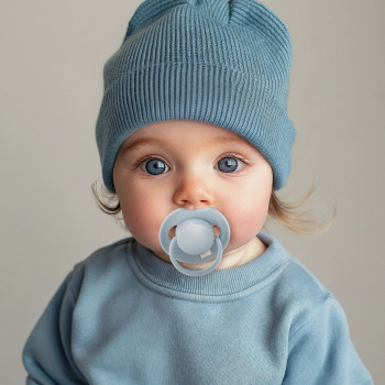 LOVI Cumlík silikónový dynamický Prime 18m+ 2ks Baby Blue/Blue