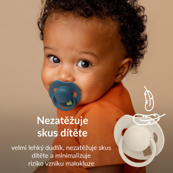 LOVI Cumlík silikónový dynamický Prime 18m+ 2ks Coconut/Ivory