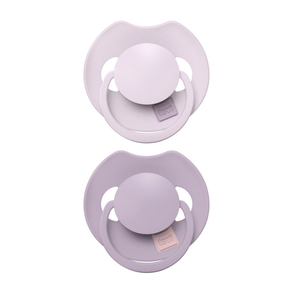 LOVI Cumlík silikónový dynamický Prime 6-18m 2ks Baby Lilac/Violet
