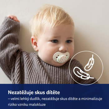 LOVI Cumlík svietiaci silikónový dynamický Teddy love 0-6m 2ks