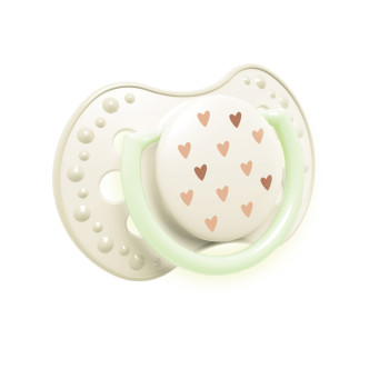 LOVI Cumlík svietiaci silikónový dynamický Teddy love 6-18m 2ks