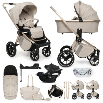 MUUVO SET Kočík 4v1 Quick Boho Beige set + CBX By CYBEX Aton B2 i-Size + základňa