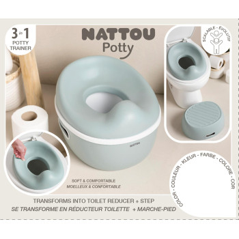 NATTOU Nočník učiaci 3v1 Potty Dusty pink