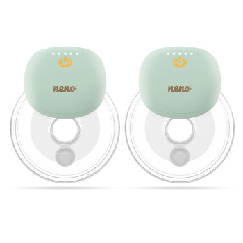 NENO Odsávačka mlieka Ovio Twin Duo bezdrôtová hands-free mušľová 3-fázová s aplikáciou, 2 × 180 ml