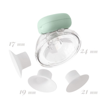 NENO Odsávačka mlieka Ovio Twin Duo bezdrôtová hands-free mušľová 3-fázová s aplikáciou, 2 × 180 ml