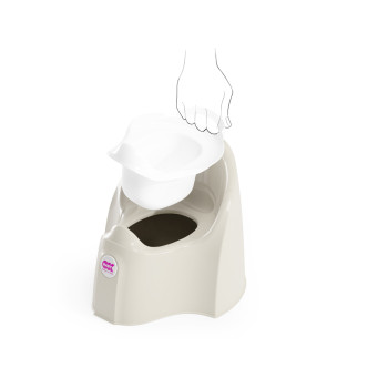 OK BABY Nočník ergonomický Pasha s vyberateľnou nádobou White