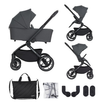 PETITE&MARS Kočík kombinovaný SCOUT 3v1 Anthracite Moon s Core Pro i-Size