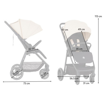 PETITE&MARS Kočík športový Nox Sahara Beige