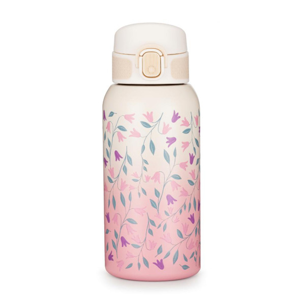 PETITE&MARS Fľaša nerezová termo s náustkom 500 ml Delicate Flowers 36m+