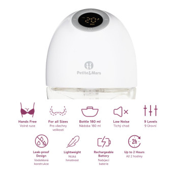 PETITE&MARS Odsávačka materského mlieka elektrická handsfree Gaia Duo